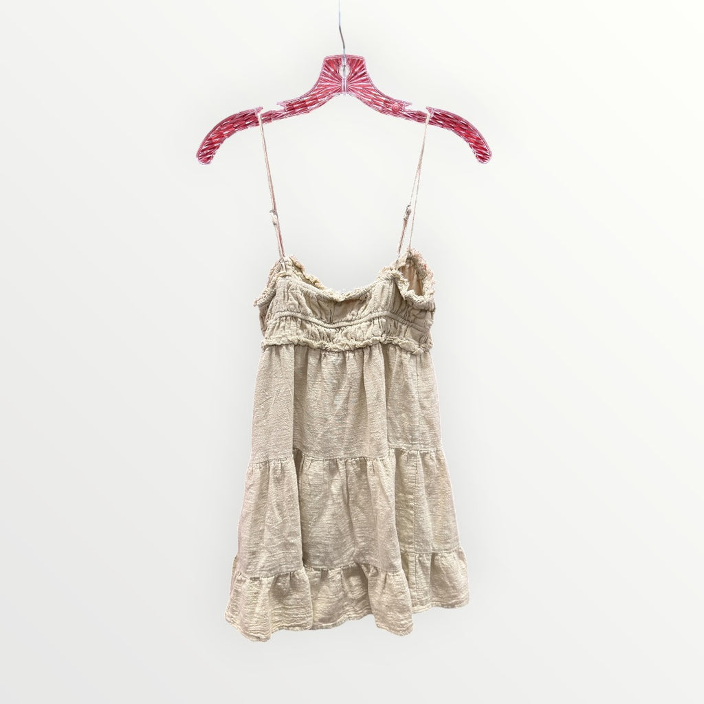 Women's Bershka Textured Ruffled Mini Dress