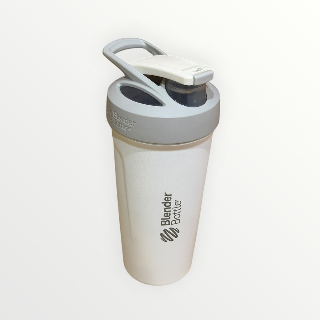 Blender Bottle Stainless Insulated Strada Protein Shaker 24oz White
