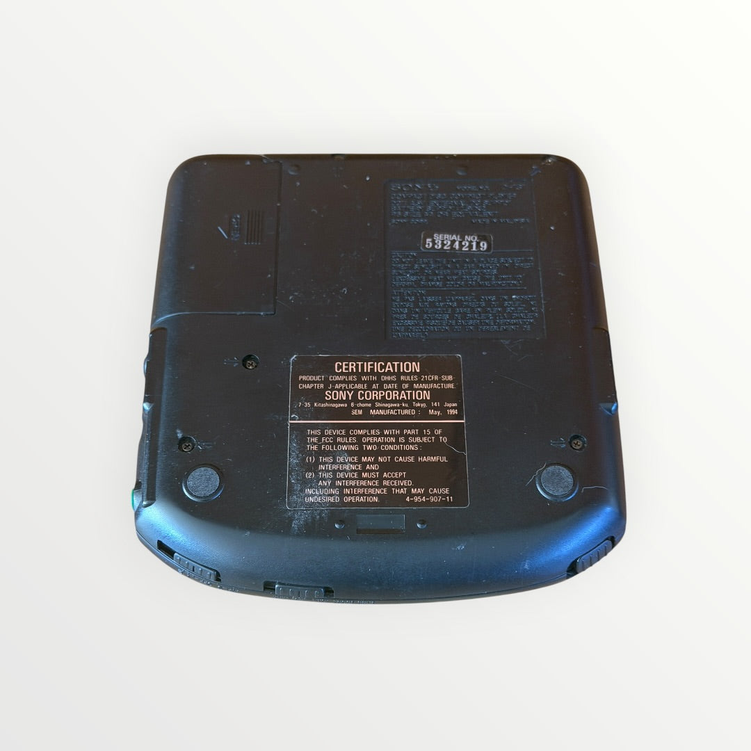 Sony Discman D-131 Portable CD Player with Mega Bass (1994)