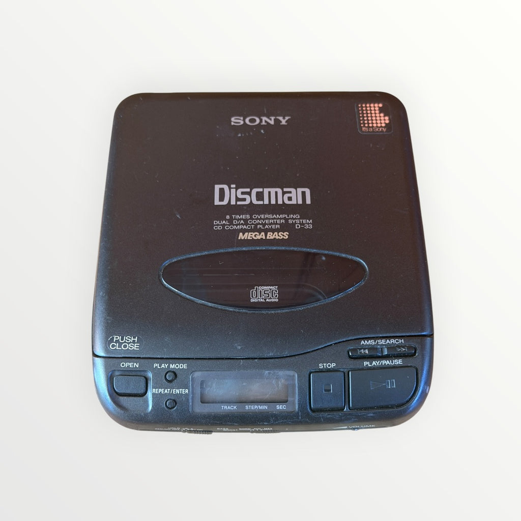 Sony Discman D-33 Mega Bass Portable CD Player 1991
