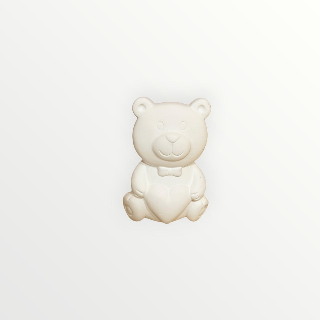 Heart Belly Bear Ceramic Bisque, Ready To Paint 3"H