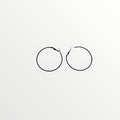 3" Hoop Earrings Black