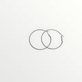 Silver Tone 3" Extra-Large Hoop Earrings