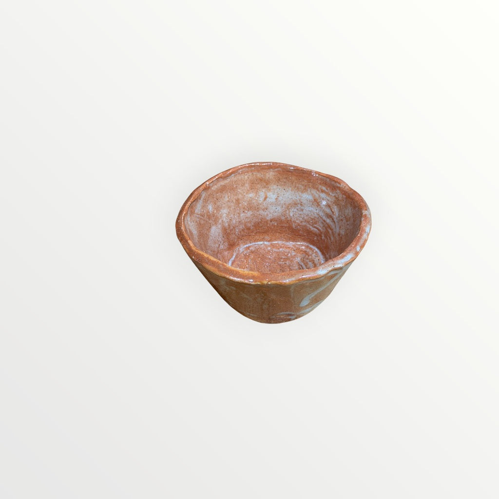 Handmade Glazed Terracotta Bowl 4.5"D