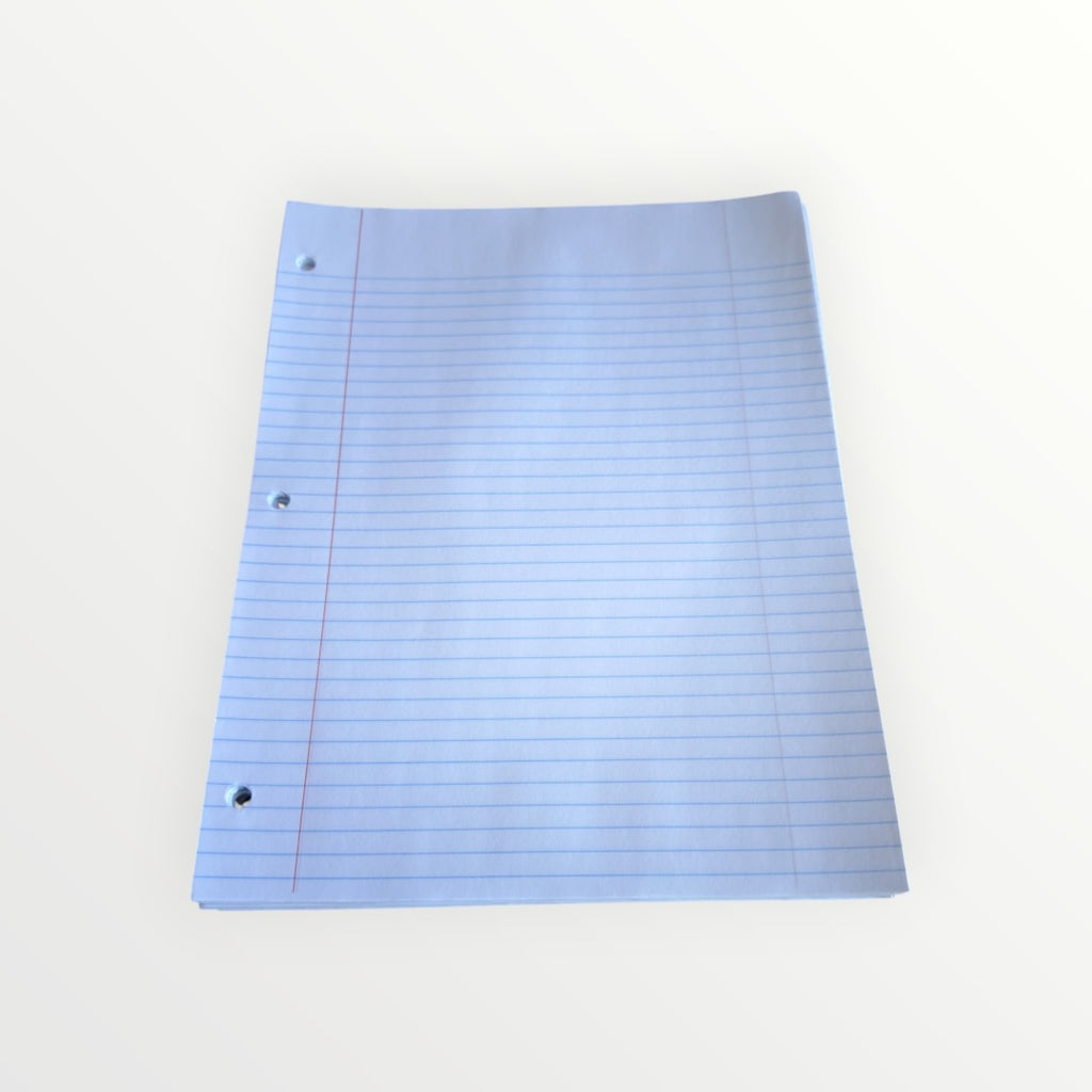 Loose-leaf Notebook Filler Paper, College Ruled, 8" x 10 1/2", White, Pack Of 150 Sheets