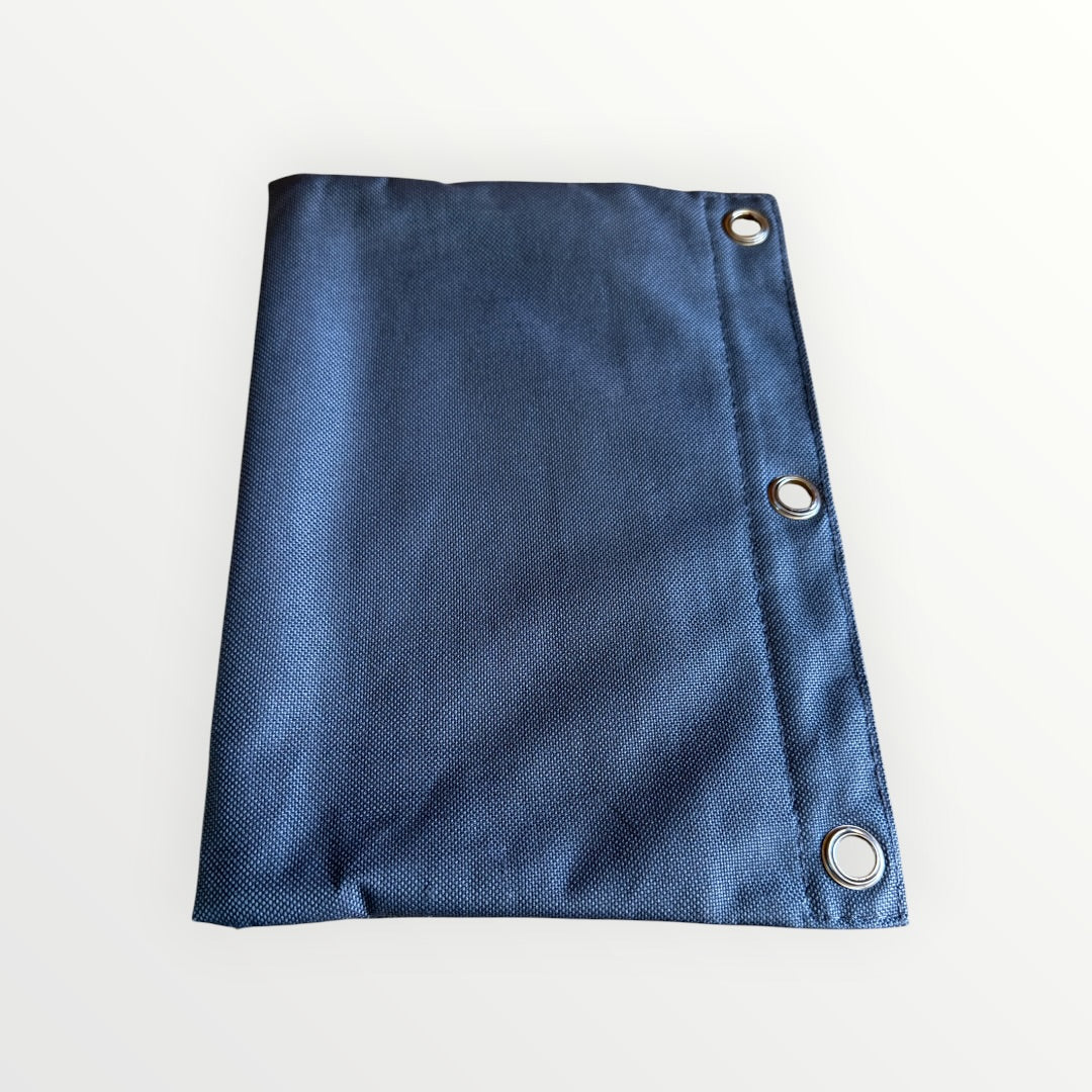 3-Ring Binder Zipper Pouch: Dual-Compartment Clear Window Pencil Case 10" x 7.5"