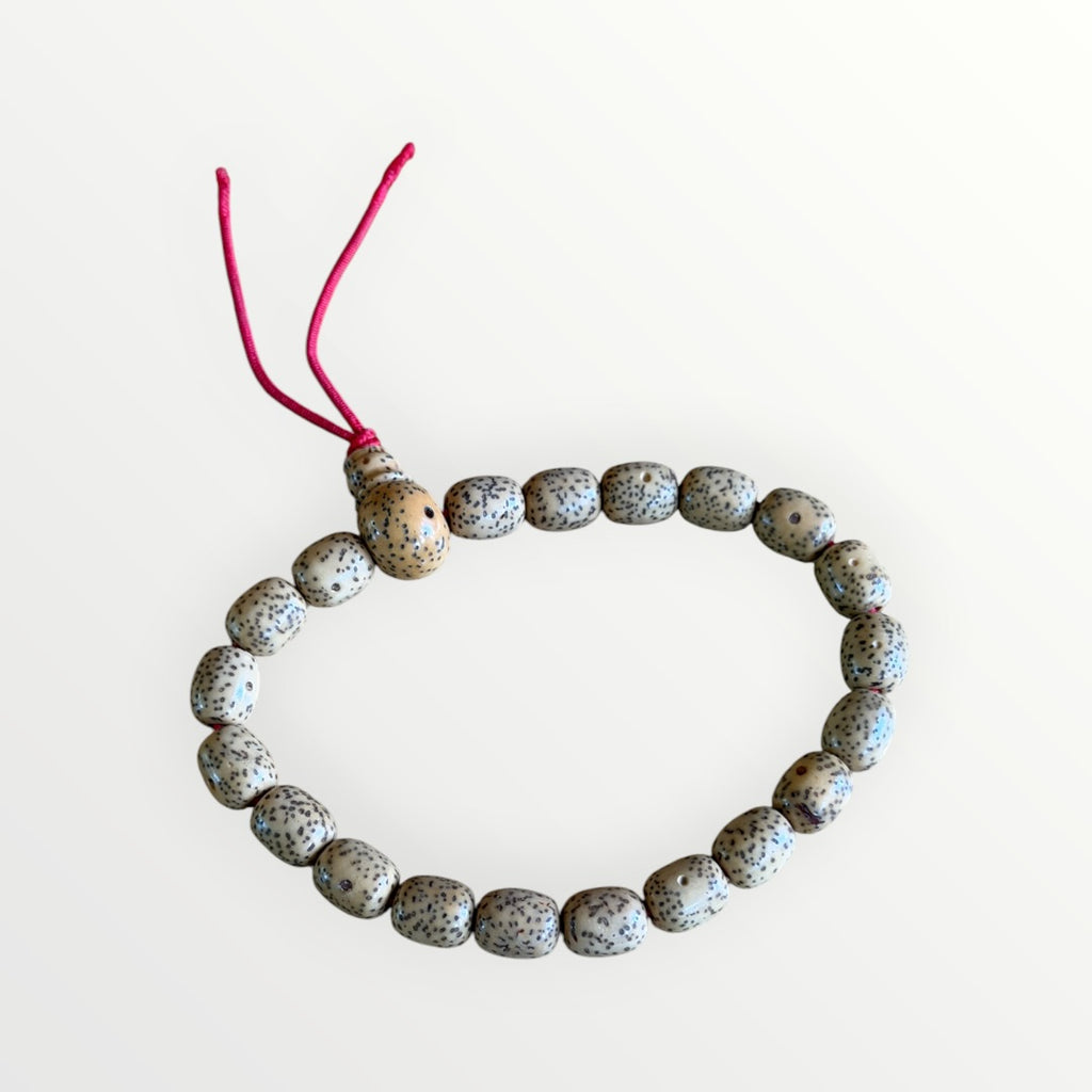 Bodhi Seed Mala Bracelet of Beige Lotus Seeds