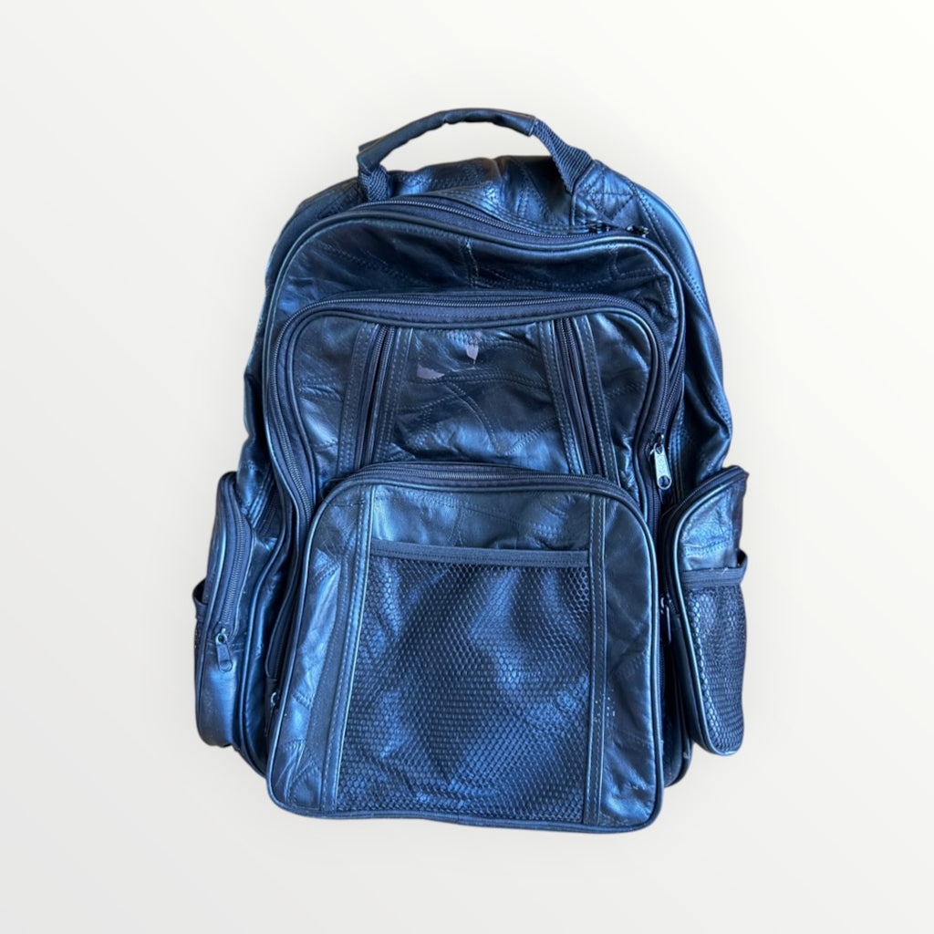 Black Leather Backpack