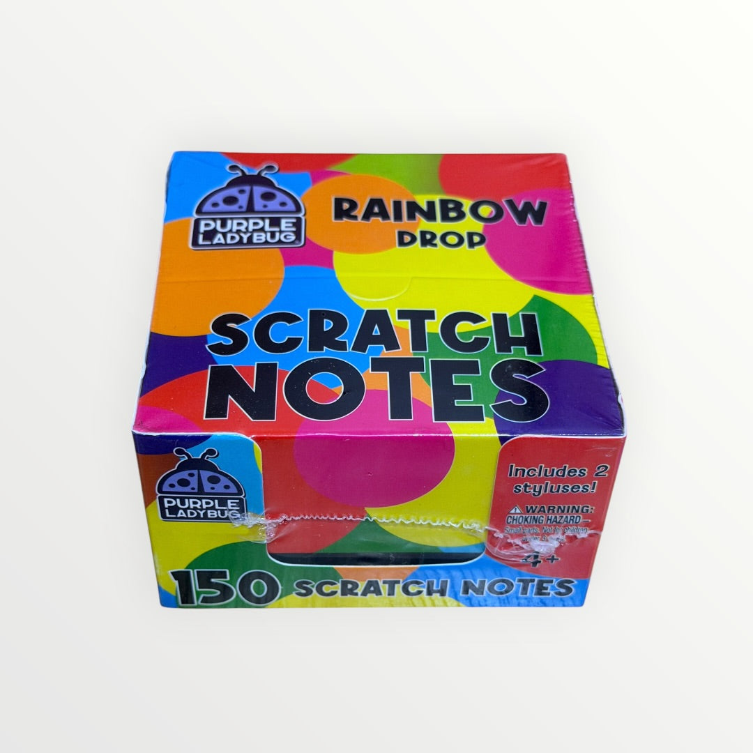 Purple Ladybug Rainbow Drop 150 Scratch Notes