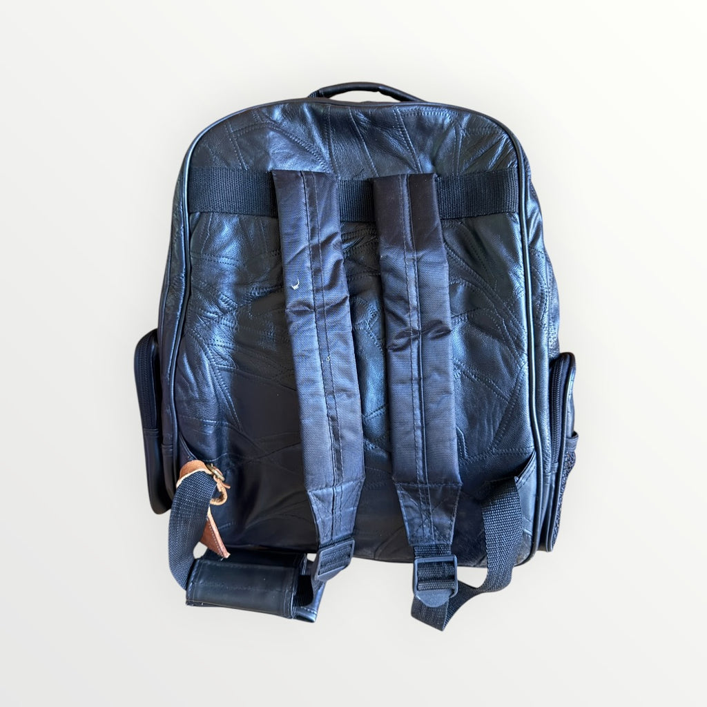 Black Leather Backpack