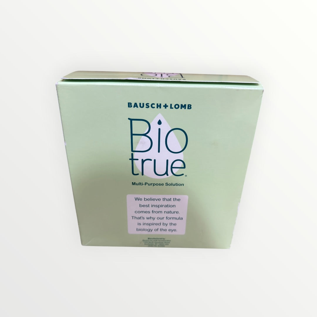 Bausch + Lomb  Biotrue Contact Lens Multipurpose Solution 16 fl oz (pack of 2) includes 2 fl oz Travel-size Bottle