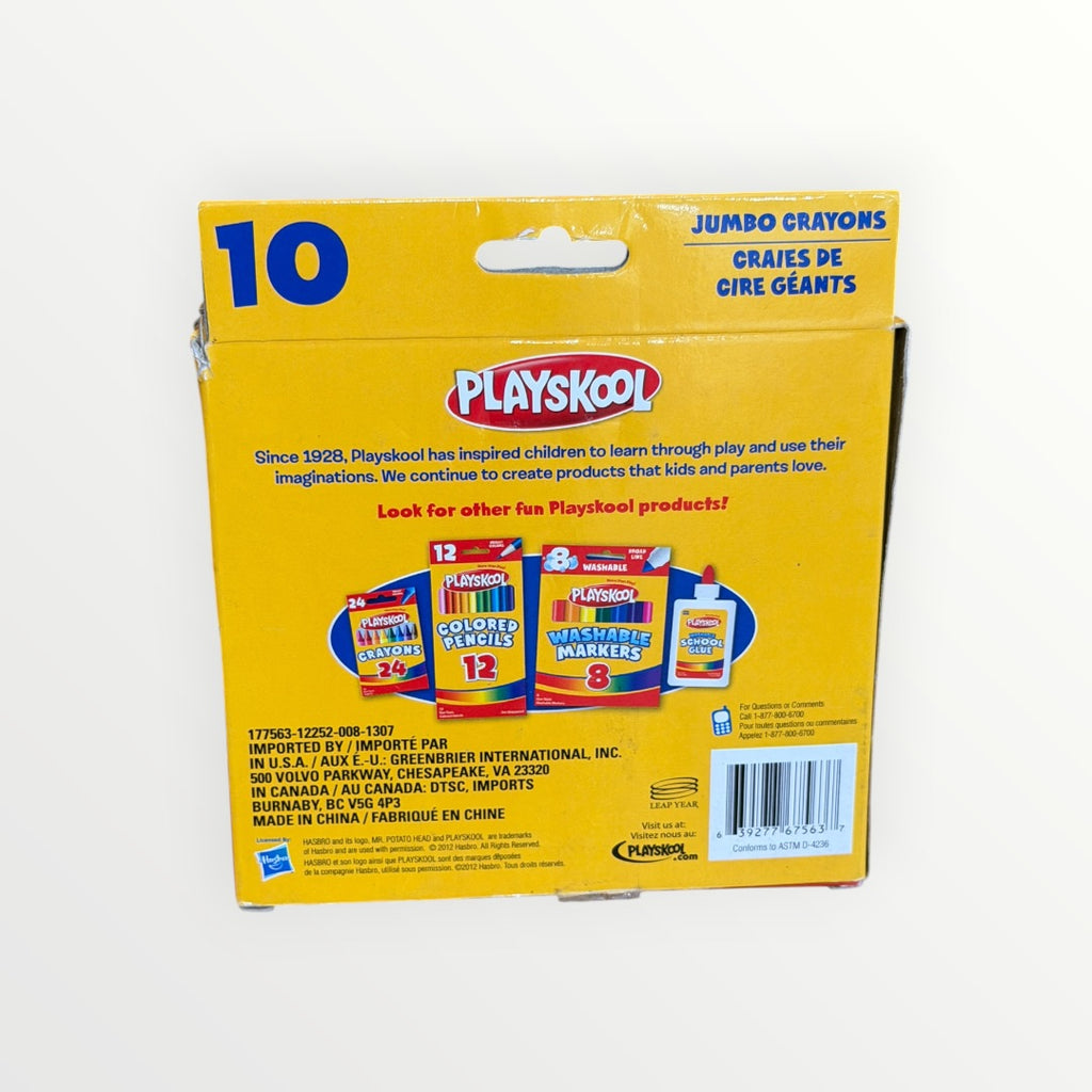 Playskool 10 Jumbo Crayons