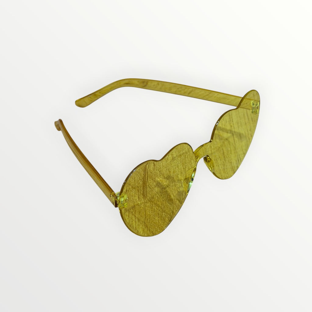 Green Heart-Shaped Sunglasses - Festival & Party Eyewear