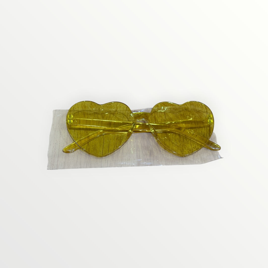 Green Heart-Shaped Sunglasses - Festival & Party Eyewear