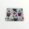 Garden Gnomes Decoupage Glass Plate 6"x 6"