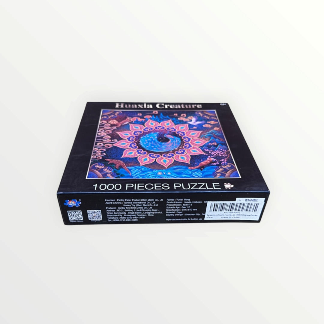 Huaxia Creature 1000-piece Round Jigsaw Puzzle Artwork Inspired by Dunhuang Murals and Designed by Artist Yunfei Wang