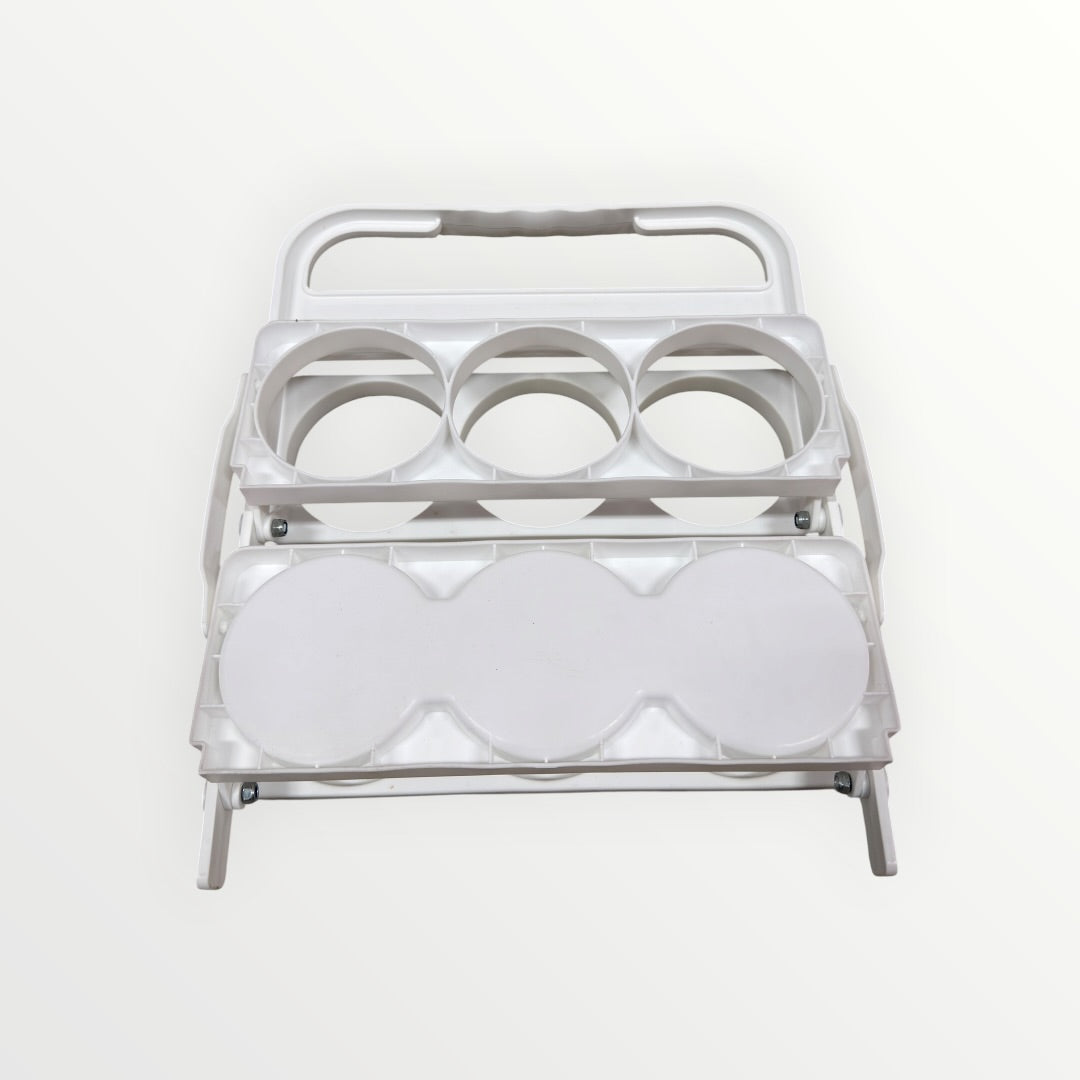 White Foldable Drink Carrier for Six Beverages