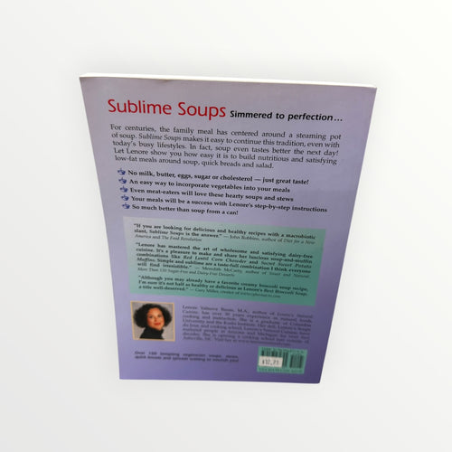 "Sublime Soups: vegetarian soups and quick breads" by Lenore Baum