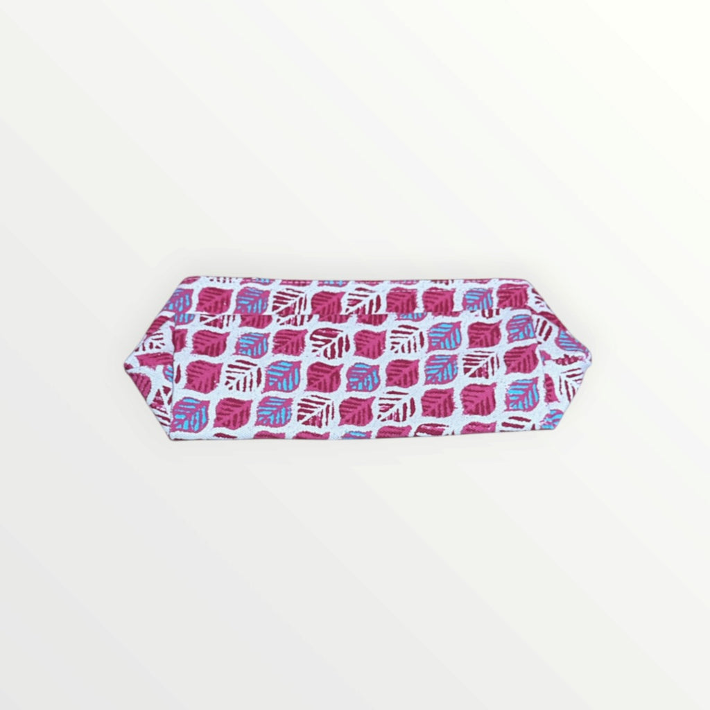 Clarins Feed 10 Red/Leaves Canvas Cosmetic Bag