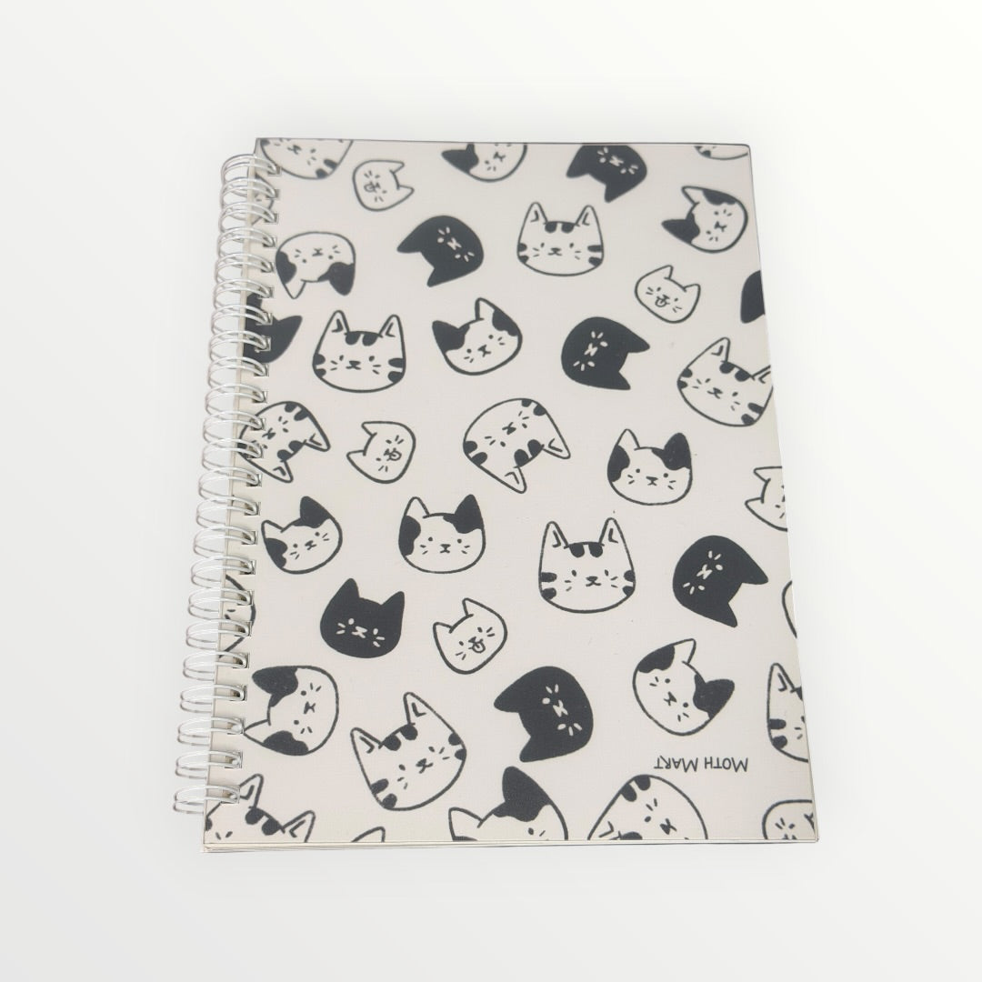 Cat Allover Print Spiral Notebook 8.5" x 6" - Donors & Volunteers Only