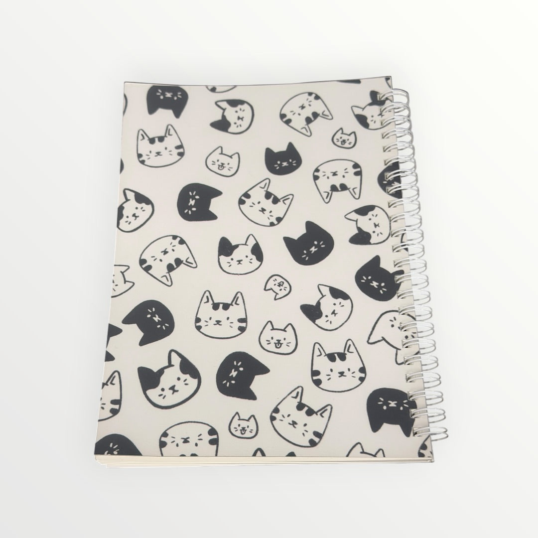 Cat Allover Print Spiral Notebook 8.5" x 6" - Donors & Volunteers Only
