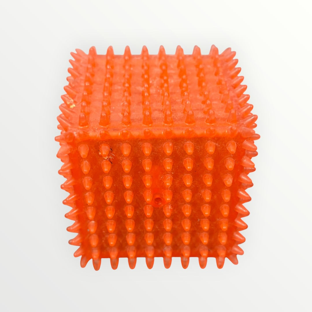 Spiky Sensory Toy Orange Cube 3"