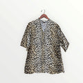 Shoeby Printed Leopard Cotton V-neck Top Size: XS