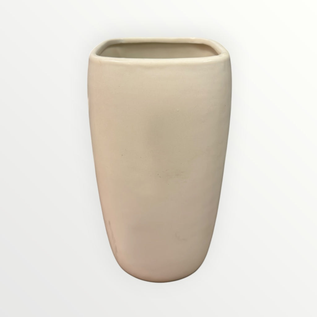 Ivory Ceramic Cross Vase 3.5" x 8"H