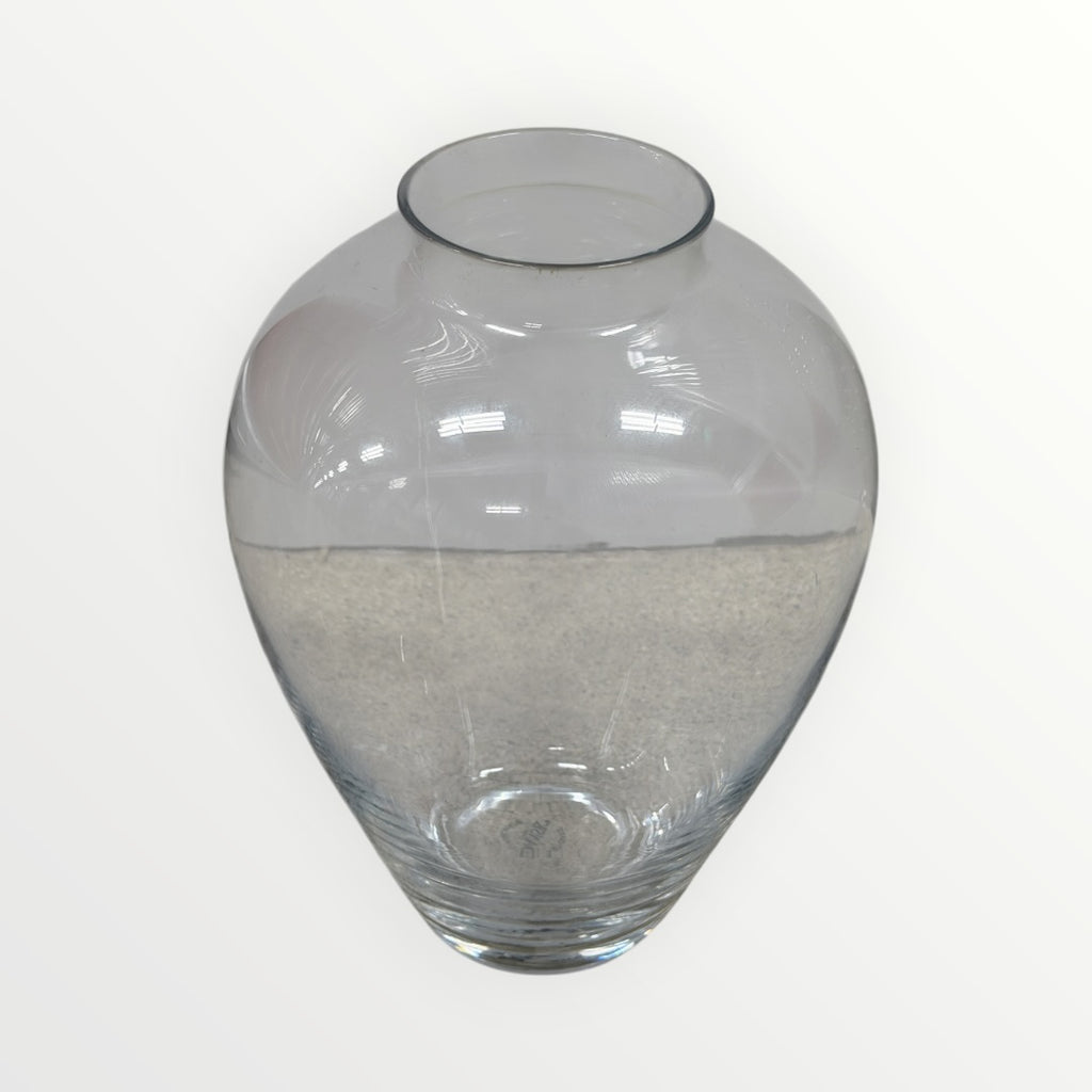 Dansk Hand Blown Clear Glass Vase 2.5"D x 7.5"H