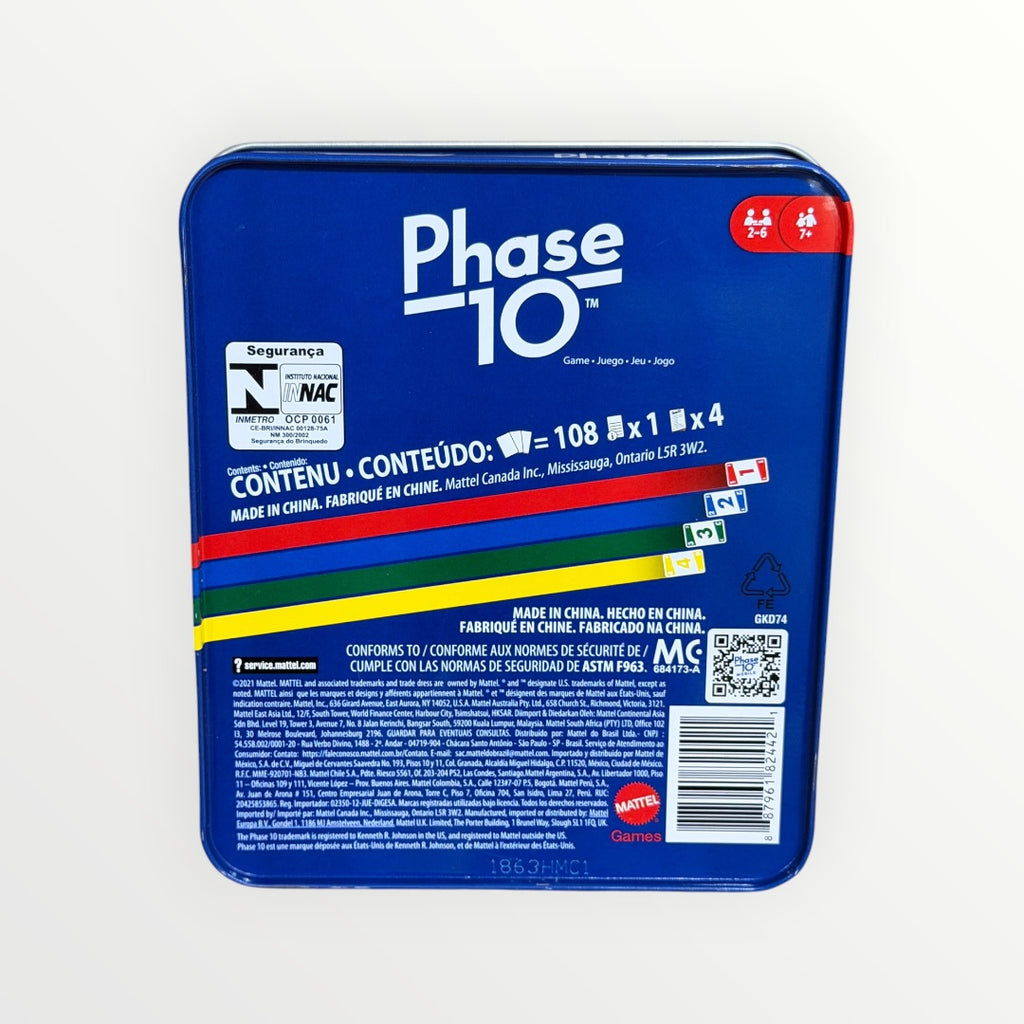 Mattel Games Phase 10 Card Game  Collectible Tin