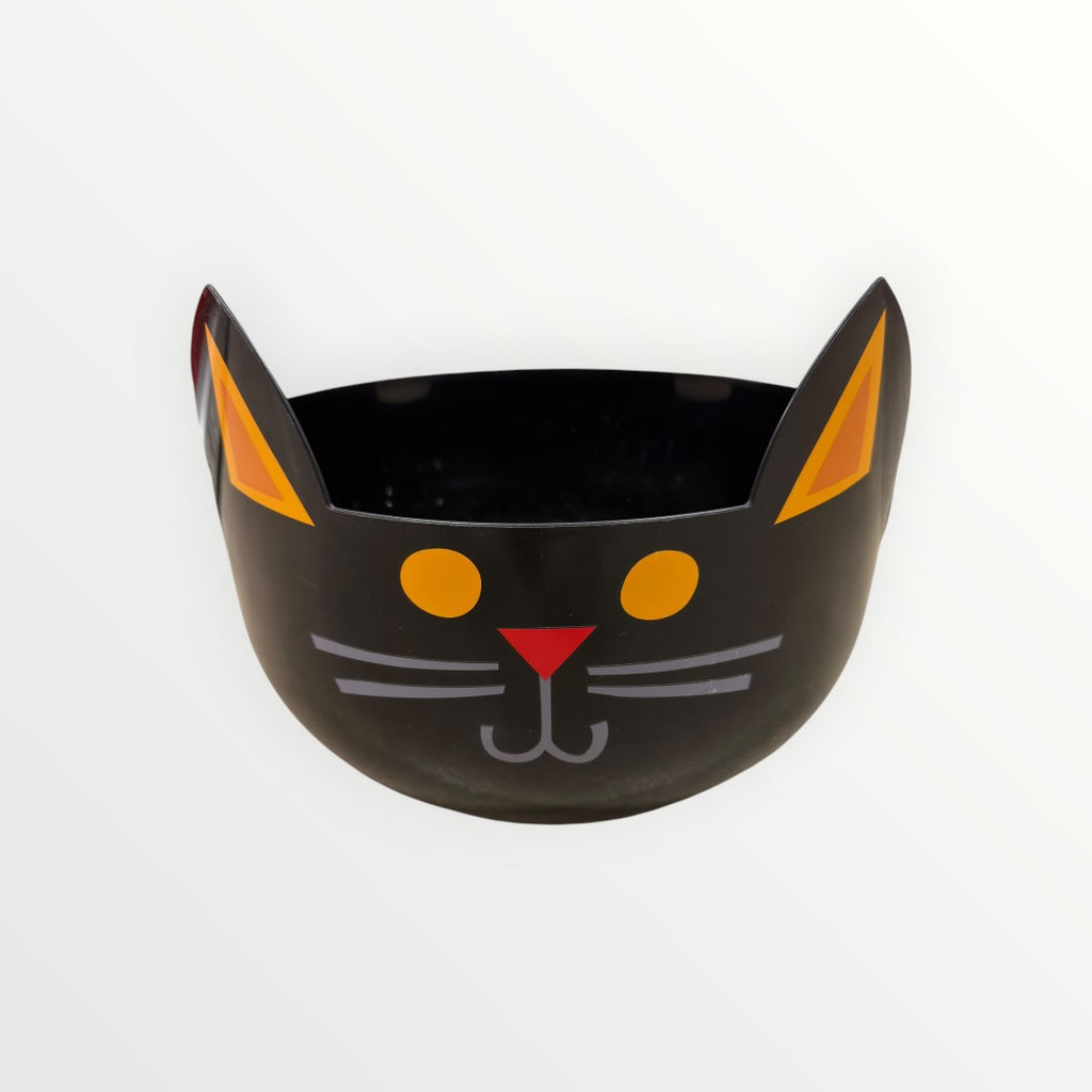 Large Halloween Black Cat Candy Treat Bowl 11.5"D x 9"H