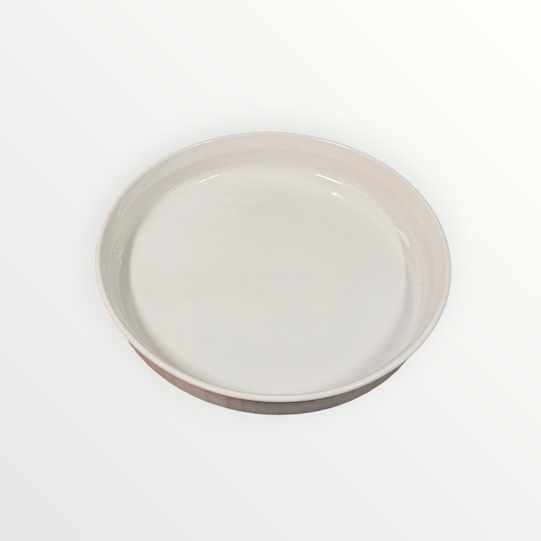 Corning Ware Ceramic White Baking Dish 10.5"D - Donors & Volunteers Only