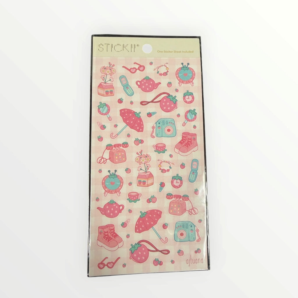 Strawberry Accessories Sticker Sheet by STICKII Club