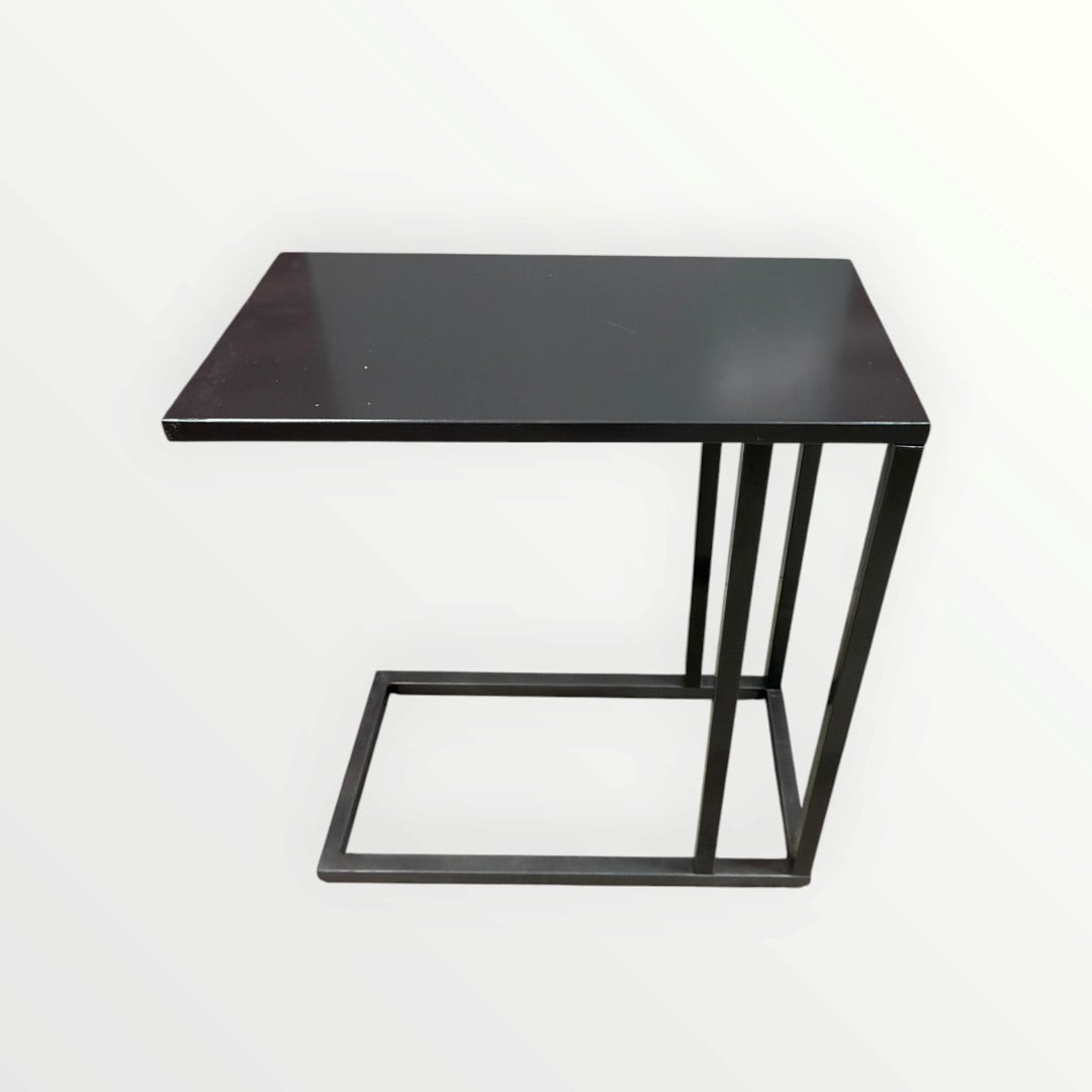 Black Iron Abstract End Table 20"L x 10"W x 24"H