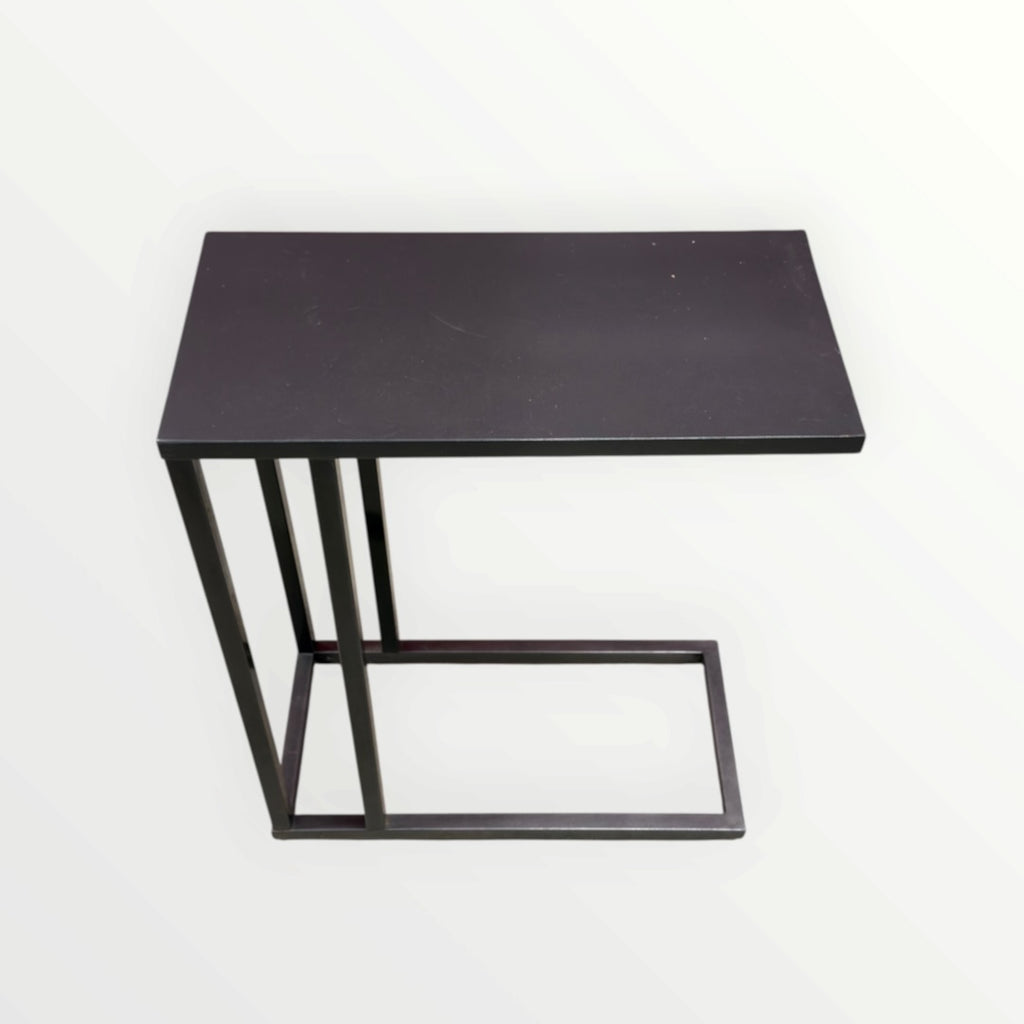 Black Iron Abstract End Table 20"L x 10"W x 24"H