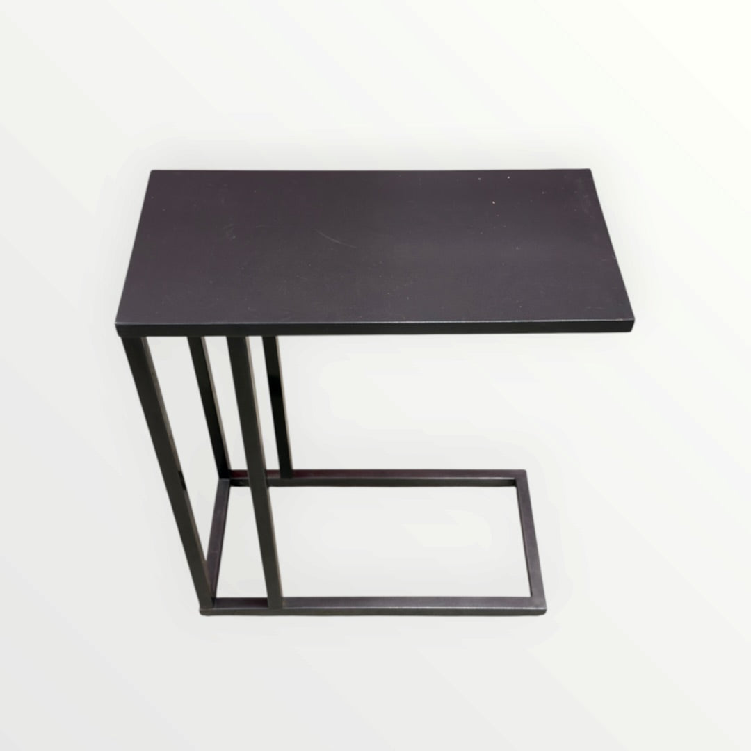 Black Iron Abstract End Table 20"L x 10"W x 24"H