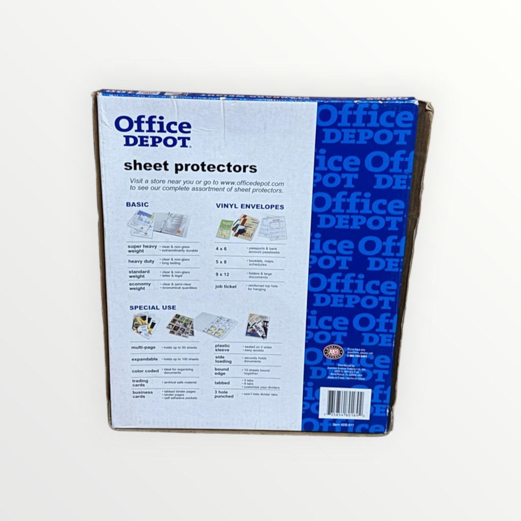 Office Depot Sheet Protectors Standard Weight