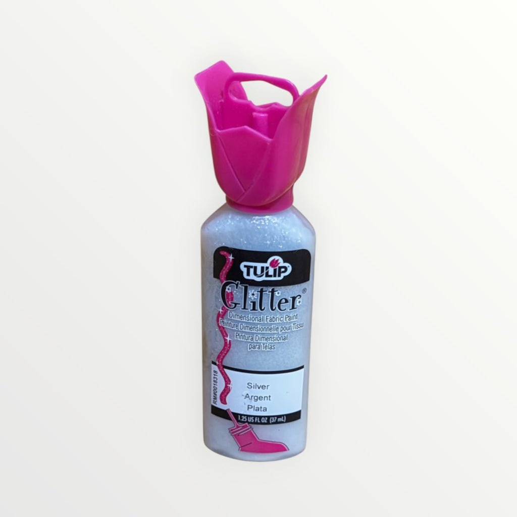 Tulip Dimensional Fabric Paint 1.25 fl.oz-Glitter-Silver