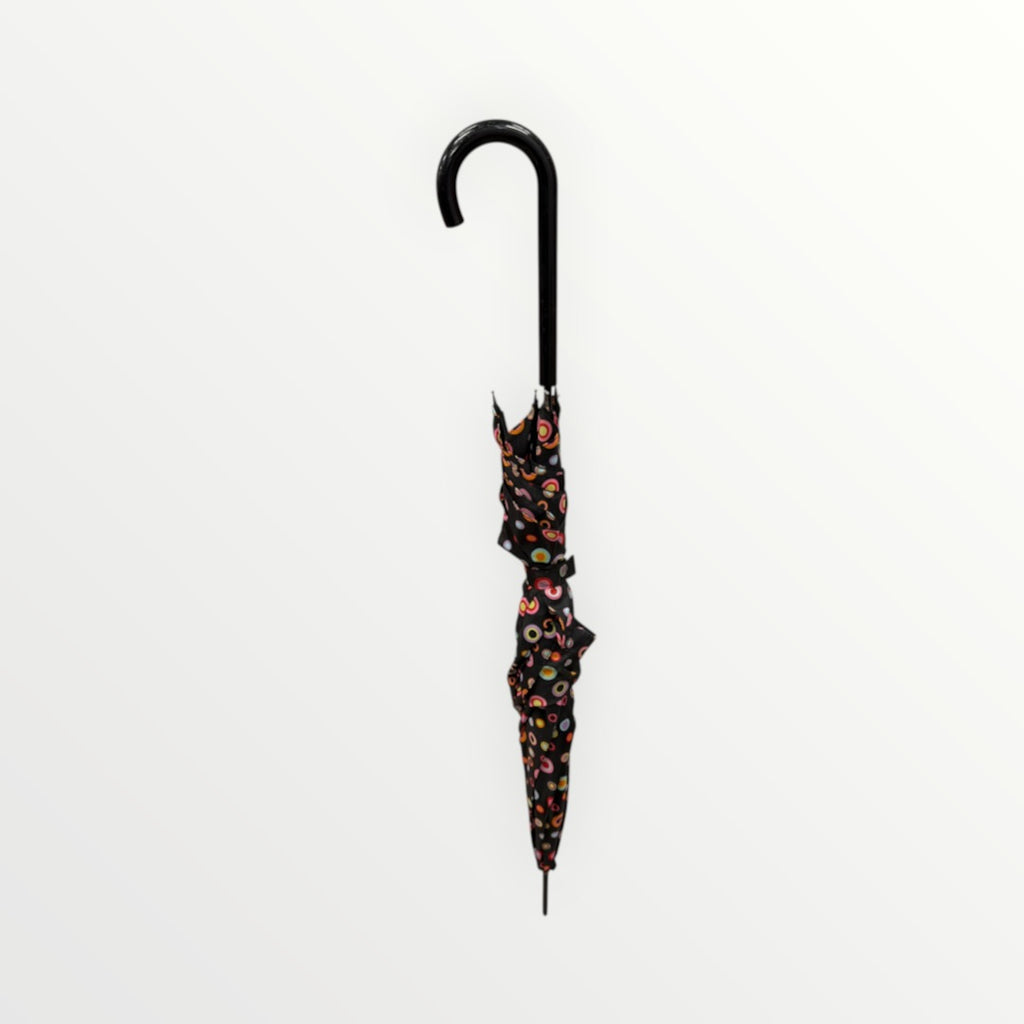 Stick Reverse-Close Umbrella with Under-Canopy Print 35.5"L