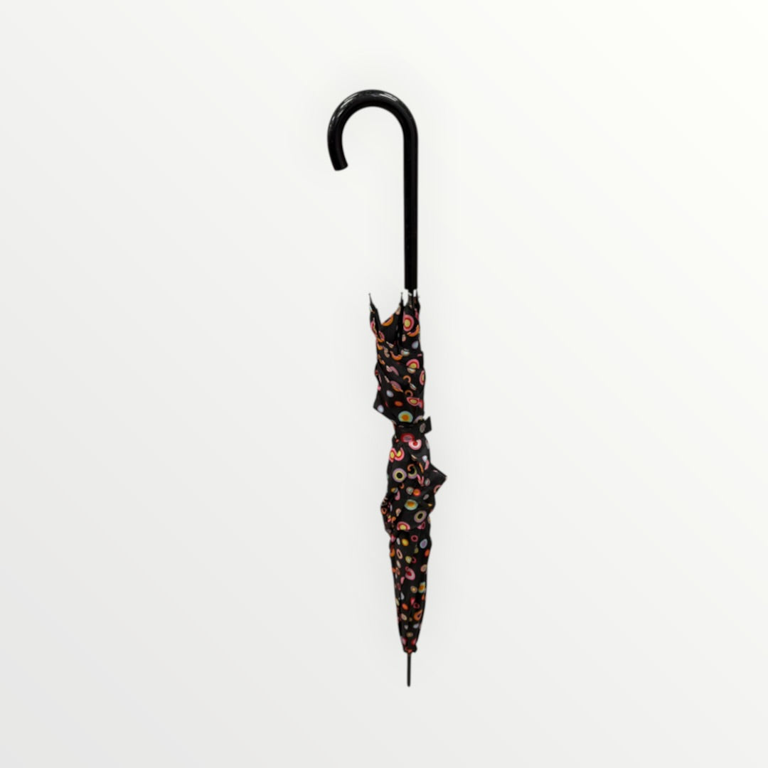 Stick Reverse-Close Umbrella with Under-Canopy Print 35.5"L