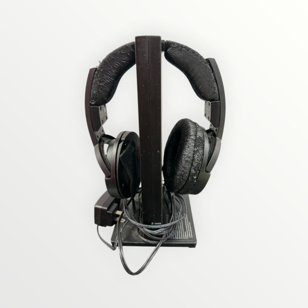 Sony MDR-RF985R Wireless Headphone System Paired with Matching Sony TMR-RF985R Wireless Transmitter and Charging Dock