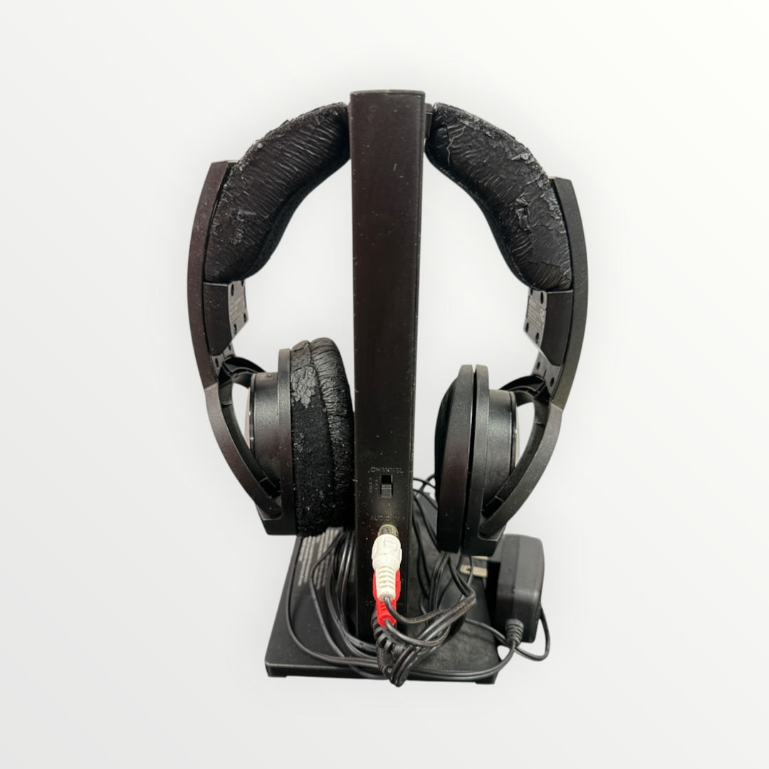 Sony MDR-RF985R Wireless Headphone System Paired with Matching Sony TMR-RF985R Wireless Transmitter and Charging Dock