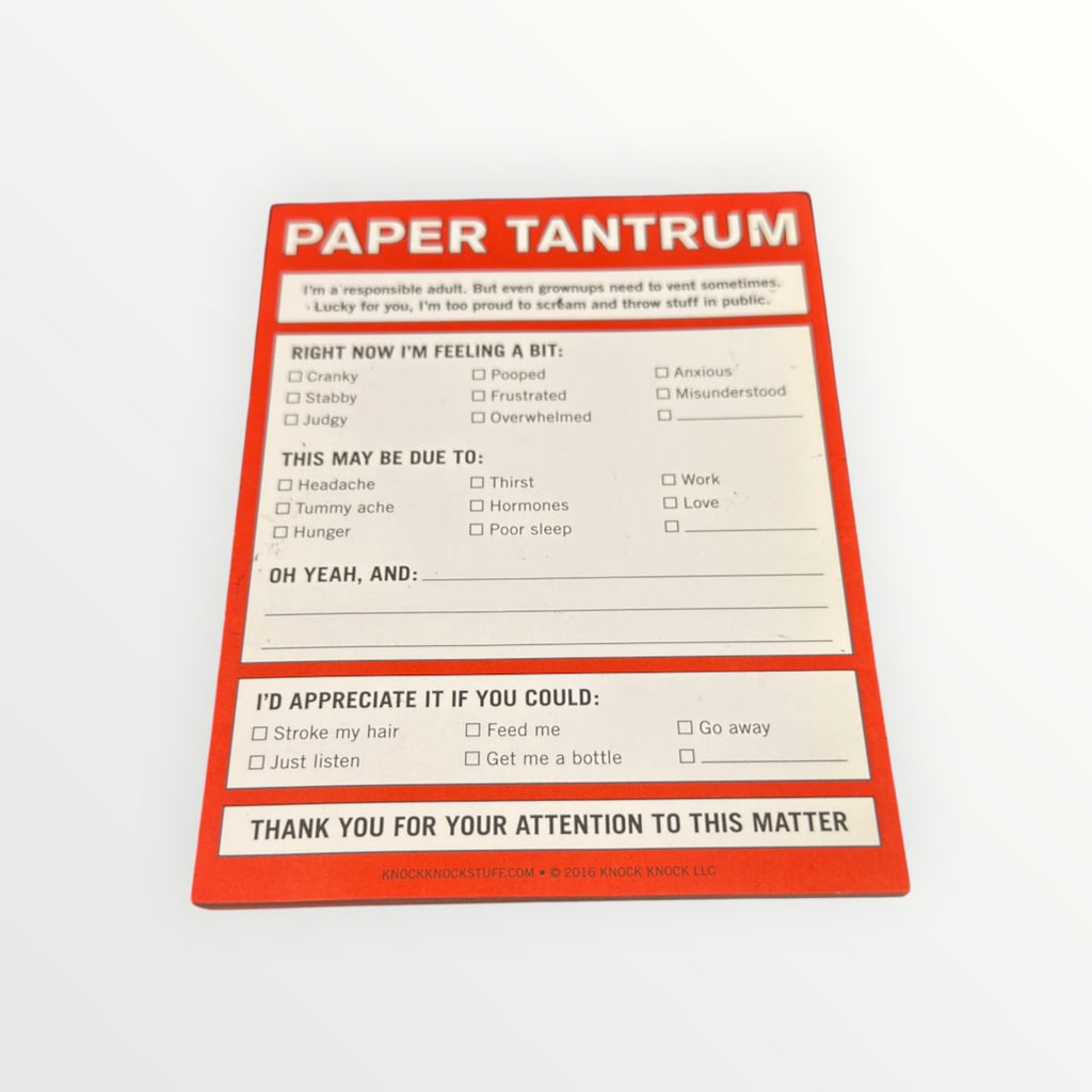 Knock Knock Paper Tantrum Nifty Note