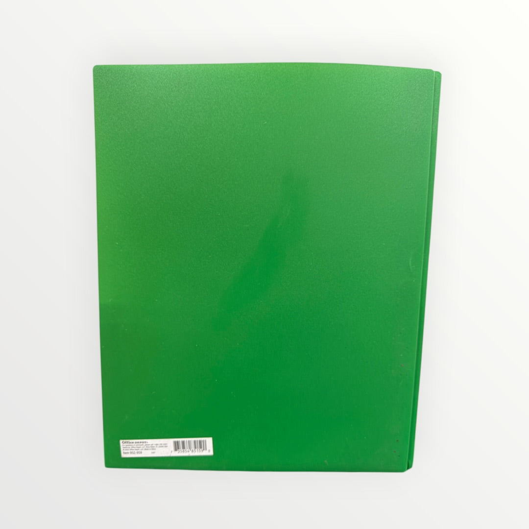 2 Pocket Plastic Folder with Prongs