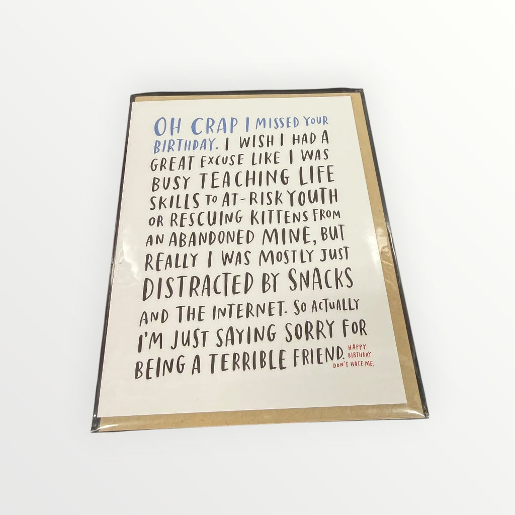 Awkward Belated Birthday Greeting Card
