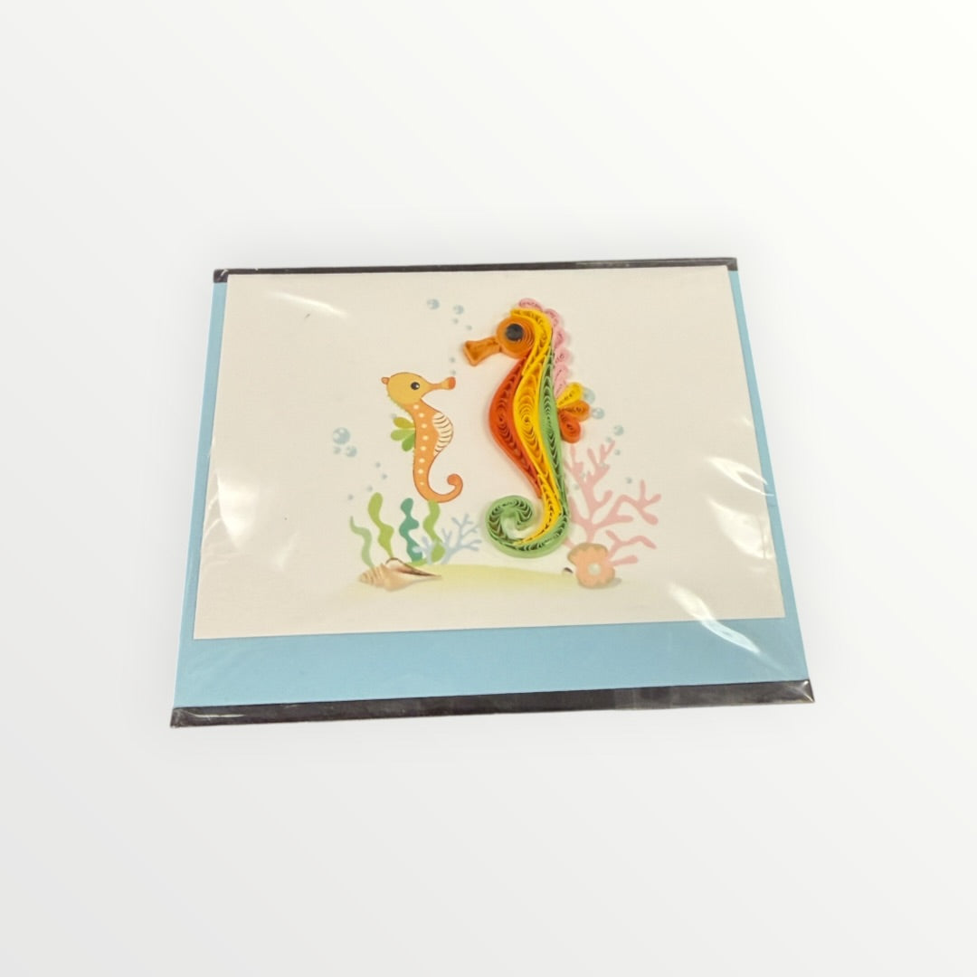 Seahorse Gift Enclosure Mini Card  2.5” x 3.5”