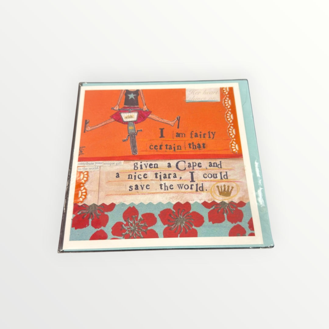 Cape & Tiara Greeting Card 5.5" x 5.5"
