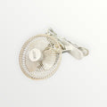 White Comfort Zone Clip-On Desk Fan 6"D