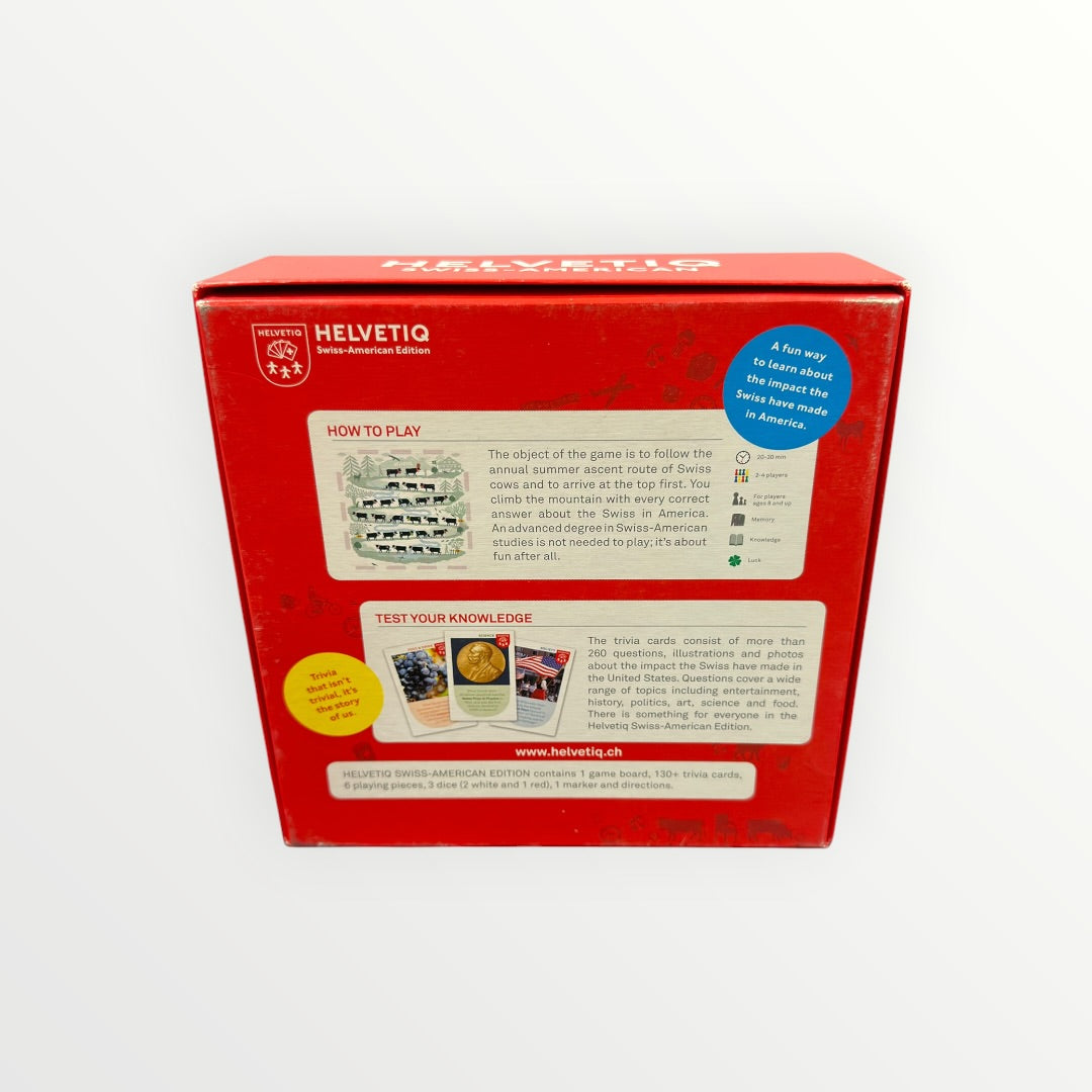 Helvetiq Trivia – Swiss-American Edition Board Game