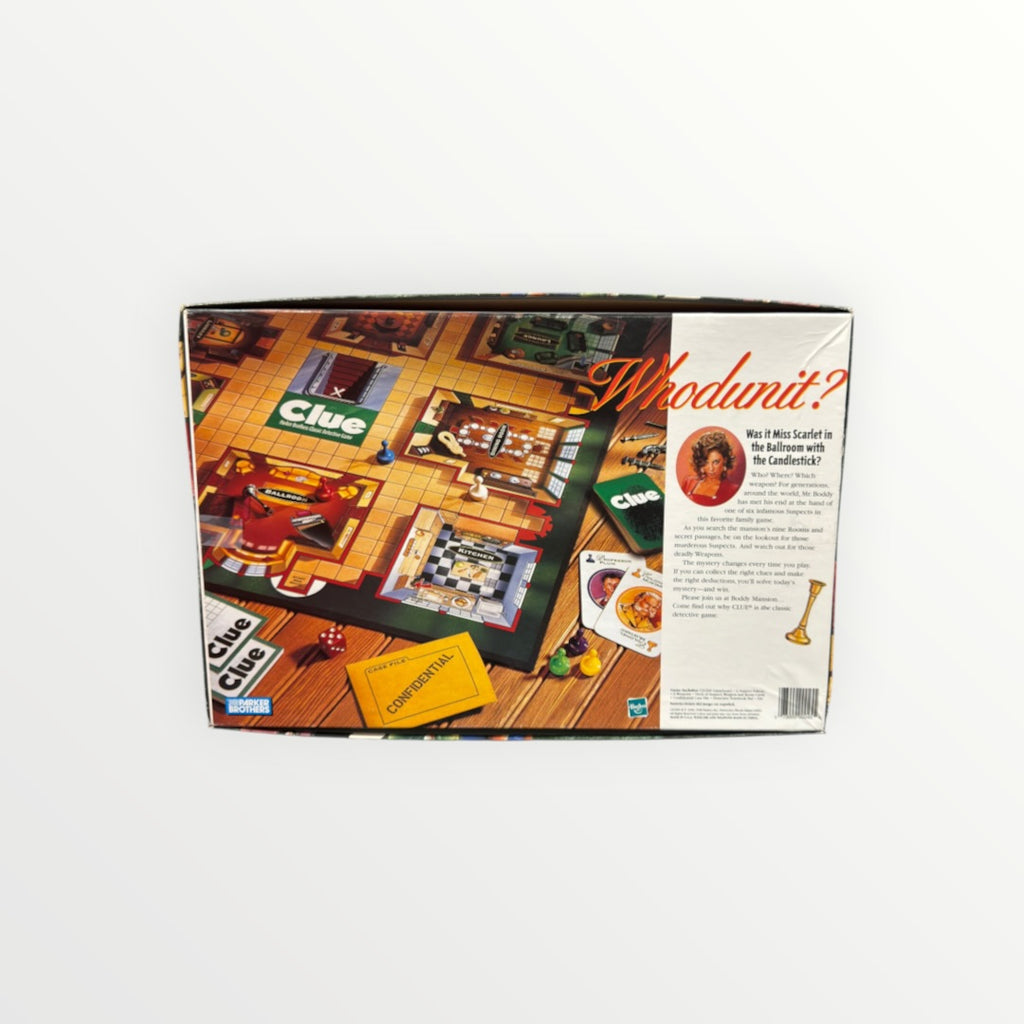 Vintage 1996 Parker Brothers Clue Classic Detective Game "Who - Where - How?"